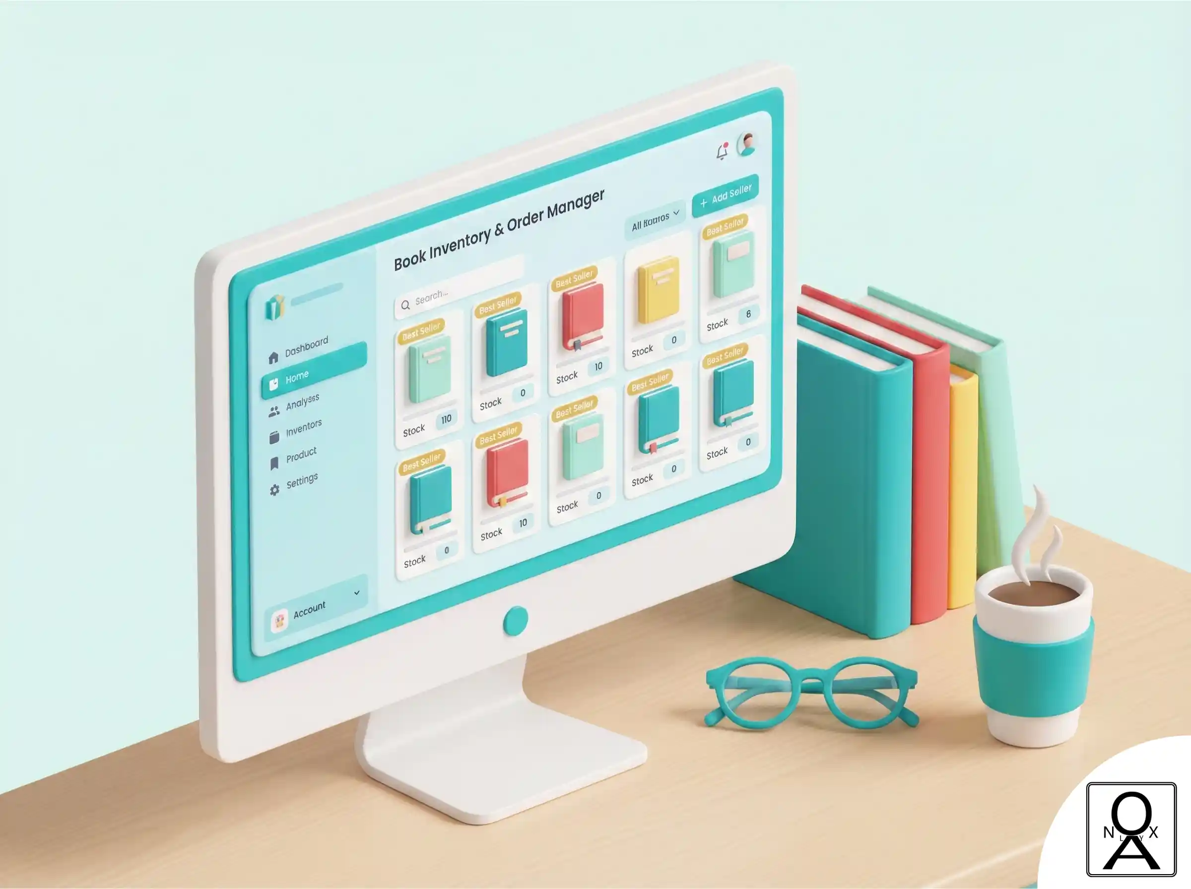 Book Stack and Library