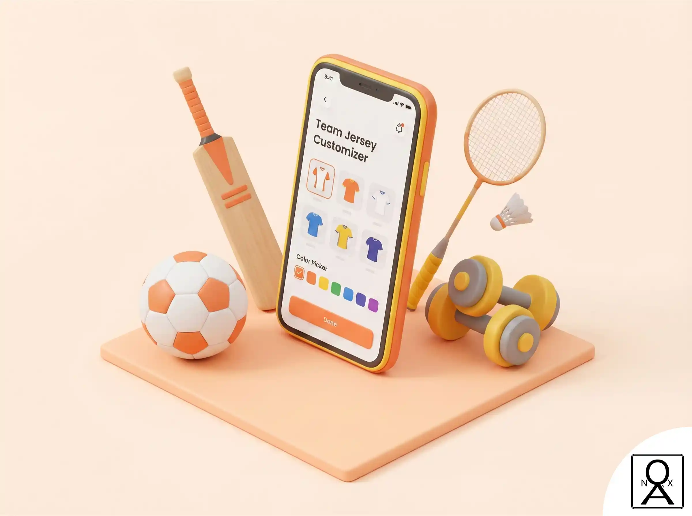 Sports Equipment Team Jersey App